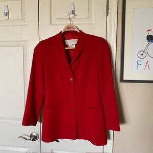 ESCADA Margaretha Ley Vintage Blazer Lined 7-8ths Sleeves Wool Women 36 (US 6/S)